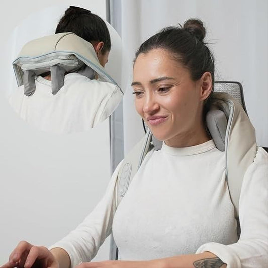 Masajeador Eléctrico 5D para Cuello y Espalda – Alivia Estrés y Dolores Musculares
